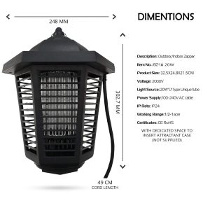 Pestnot Electric Bug Zapper & Mosquito Killer-Up to 1 Acre Coverage Outdoor & Indoor Bug Zapper Trap for Backyard with IPX24 Water Resistance Upgraded 2022 360 UVA Bulb Mosquito Zapper.
