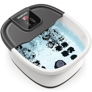 Mia&Coco Foot Spa, Foot Bath Massager with Heater Bubbles Vibration Auto & Manual Electric Temperature Control, Pedicure Pumice Stone, Warm Soak Relief with 22 Removable Rollers and 264 Massage Nodes