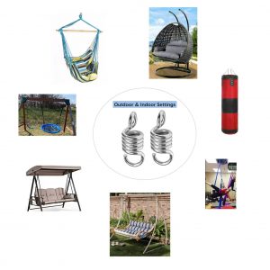 700lbs Weight Capacity Hammock Chair Spring for Porch Swings Hanging Chairs 2 Pieces Suspension Hooks